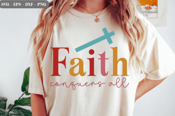 Faith Conquers All SVG – A Bold Bible Quote for Embroidery Projects