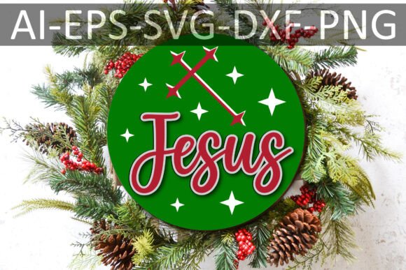 Jesus Christmas Round Sign Design Review for Real Projects