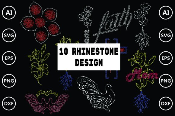 Rhinestone Templates Design for Real Embroidery Projects
