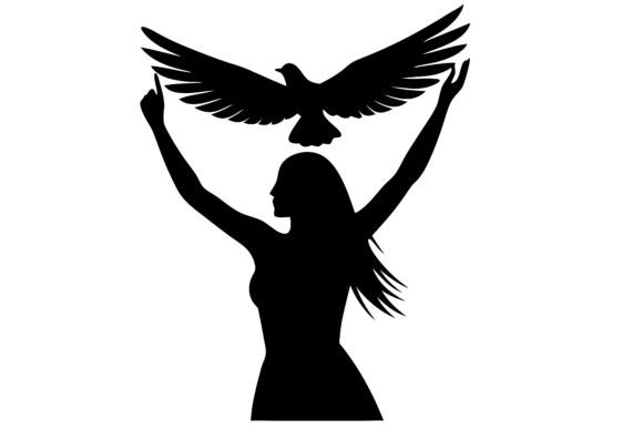 Woman Releasing Dove Silhouette Vector: A Practical Embroidery Design Review